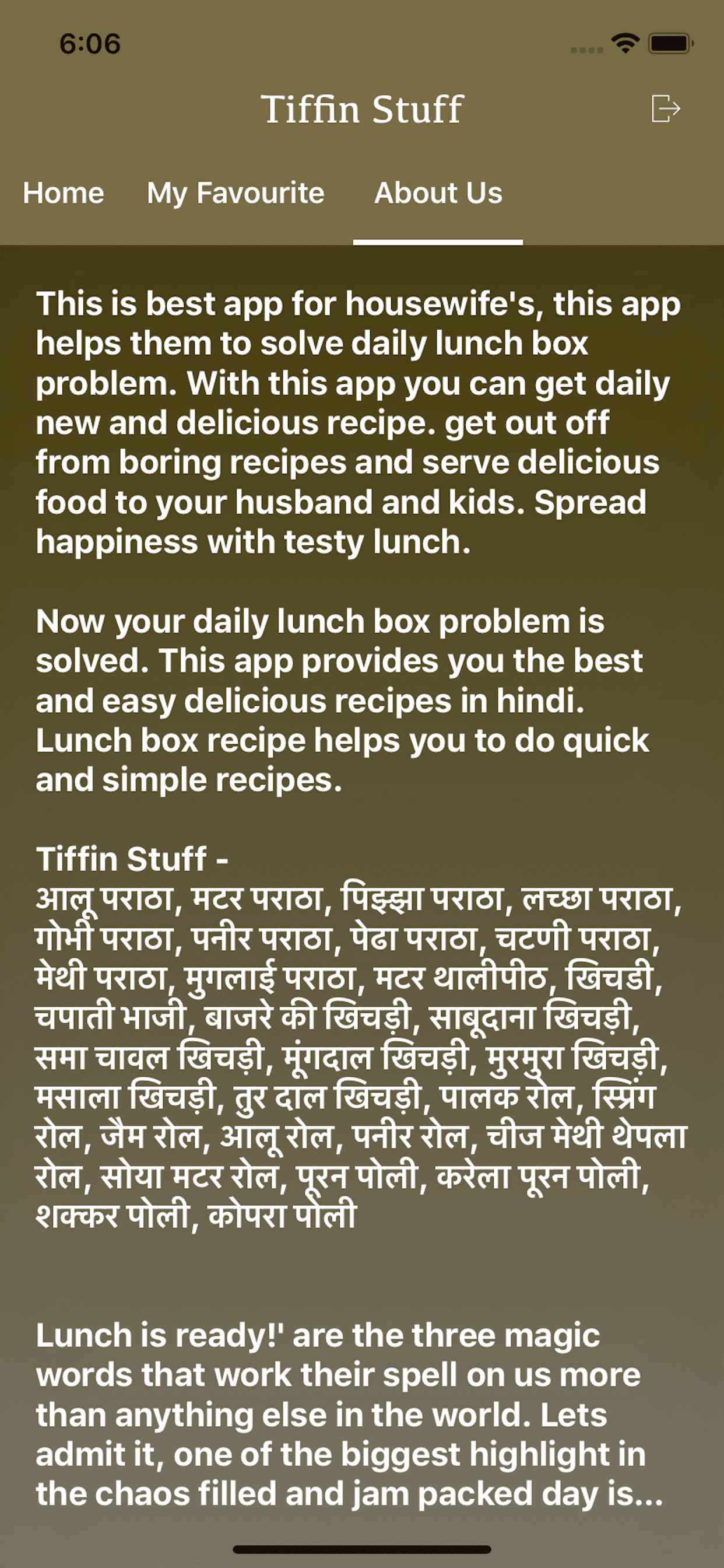 Tiffin-Stuff-Application